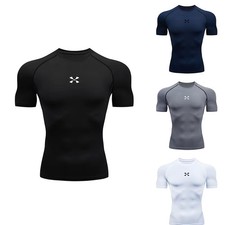 Compression T Shirt Men Summer Sportswear Running T-shirt Elastic Quick Dry Spor