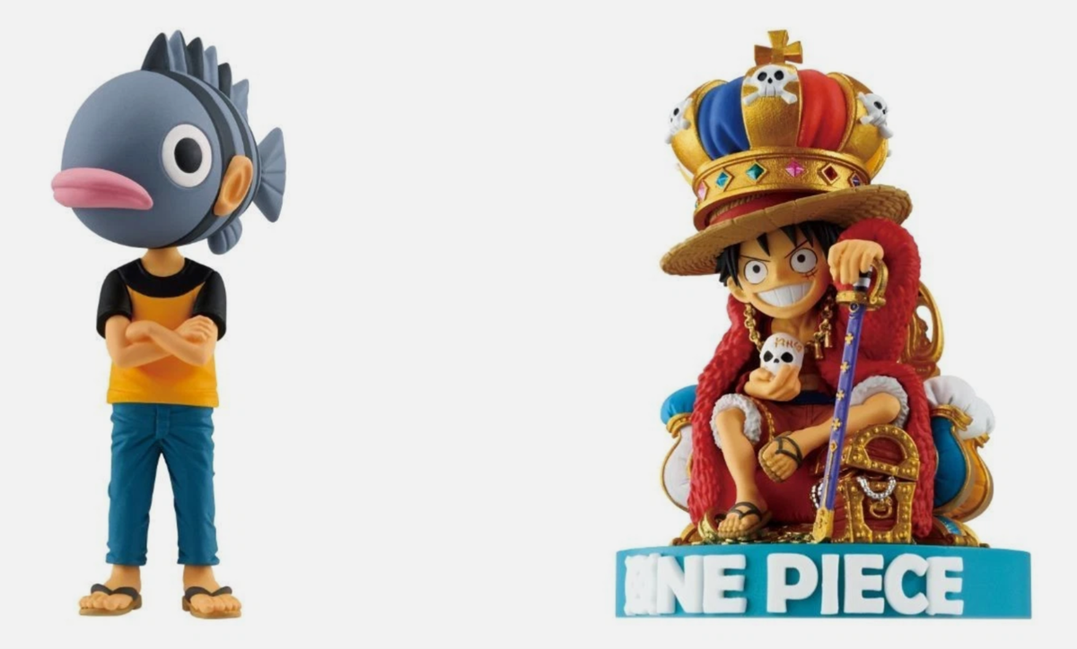 PSL Set of 2 One Piece WCF BASE SHOP Limited Luffy & Eiichiro Oda