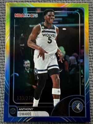 Topps Chrome Anthony Edwards Timberwolves Yellow Refractor #151 /275 2025-26
