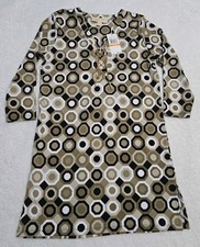 Michael Kors Womens Dress Size S Tan Black White Geometric Stretch