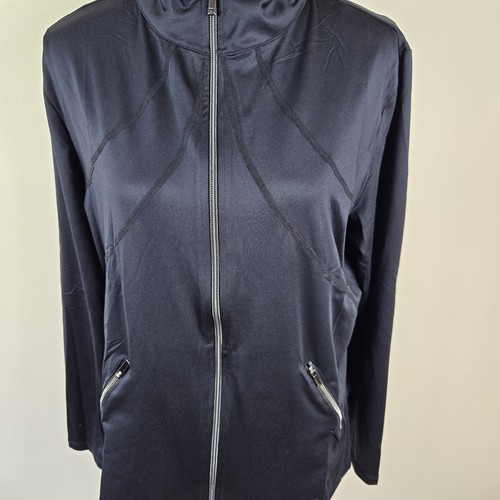 Tail Womens Sweatshirt XL Black Full Zip Up Unlined Lightweight Pockets Golf - Picture 2 of 16