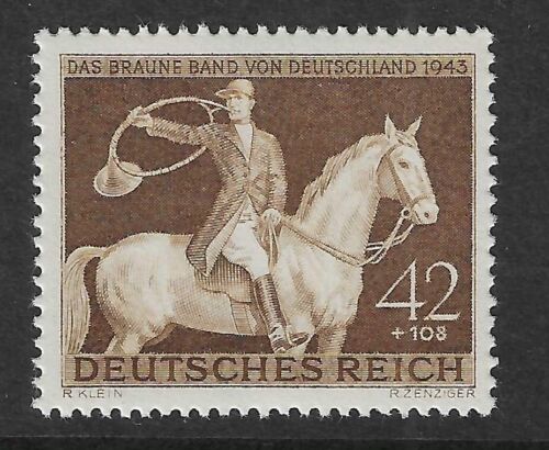 GERMANY - 1943 - BROWN RIBBON / HUNTING RIDER - 1V - MNH ** - Picture 1 of 1