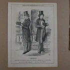 7x10" punch cartoon 1870 CRITICS gladstone / disraeli