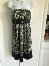 New Juniors Kitty Sexy yet Classy Dress size Medium Black/White Floral Belt