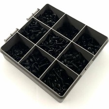 700 PIECE 6g 8g 10g ASSORTED BLACK FLANGE POZI SELF TAPPING PANEL SCREWS KIT
