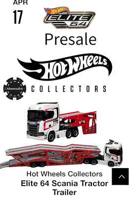 ホットウィール RLC Elite 64 Scania 770 S Hot Wheels Elite 64 Scania 770 S - US