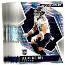 (20) 2021 Rookies & Stars PULSAR PRIZM #146 ELIJAH MOLDEN RC LOT TITANS