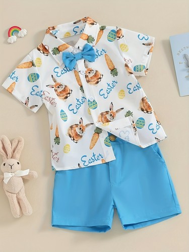 Toddler Baby Boys Summer T-Shirt Tops Shorts Tracksuit Outfit Set Kids Clothes - Picture 11 of 22
