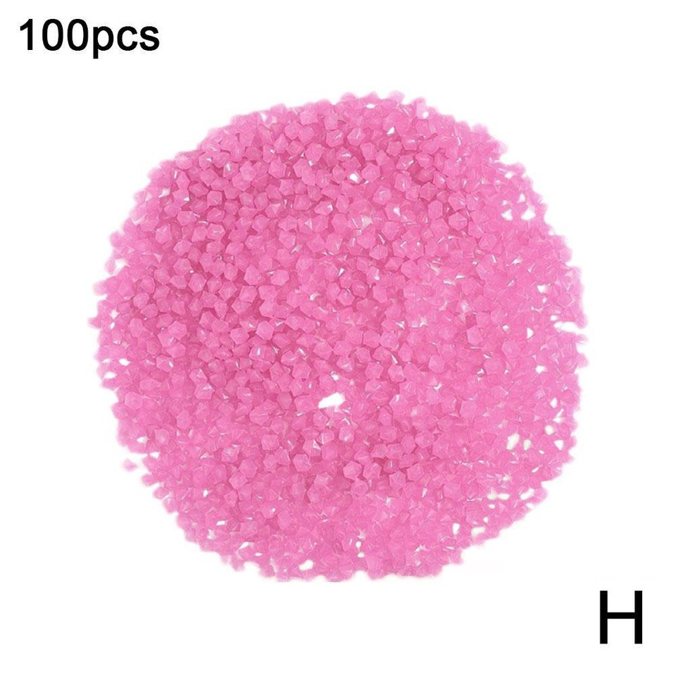 100Pcs Luminous Stones Fish Tank Aquarium Ornament Glow In The Dark