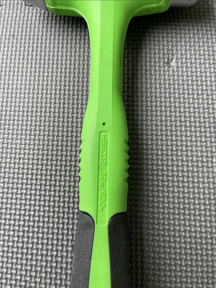 SNAPON BALL PEEN DEAD BLOW HAMMER 32oz GREEN SOFT GRIP HANDLE SNAPON