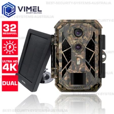 Outdoor Security Camera Trail Game Wildlife Recorder UHD 4K 32MP Solar Powered