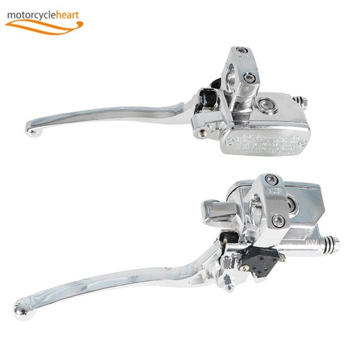 Astra Depot Motorcycle Clutch Lever & Brake Master Cylinder Combo For 1 Inch Harley Handlebars
