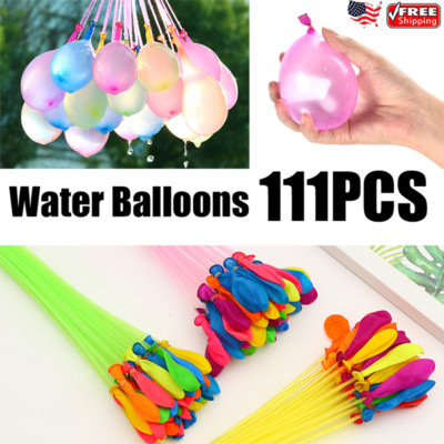 111PCS Water Balloons Outdoor Summer Party Fun Water Bombs Garden Party Baloons