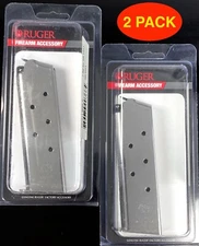 Ruger SR1911 45ACP 7 rd Stainless Magazine Gov't & Commander *2 PACK* 90366