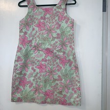 Lilly Pulitzer Girls Shift Dress Size 14 Pink And Green