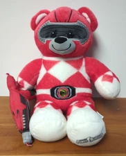 Build A Bear Power Ranger Red Plush Jason w/ Dino Blaster Gun Sound Toy Works