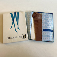 Vintage Berkshire Agilon Stretch Nylon Stockings 3 Pair Rose Beige 10.5 Box USA