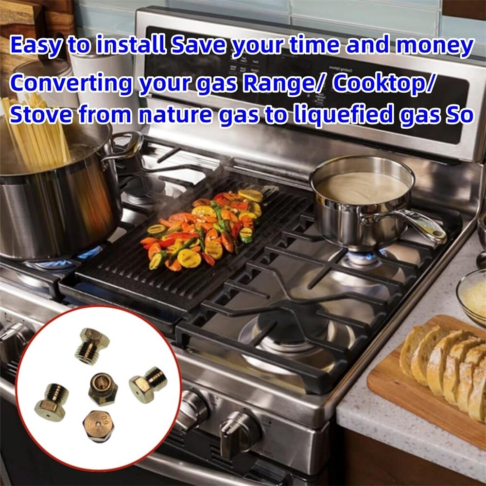 36Pcs LP Gas Range Orifice Conversion Kit Propane Brass Jet Burner