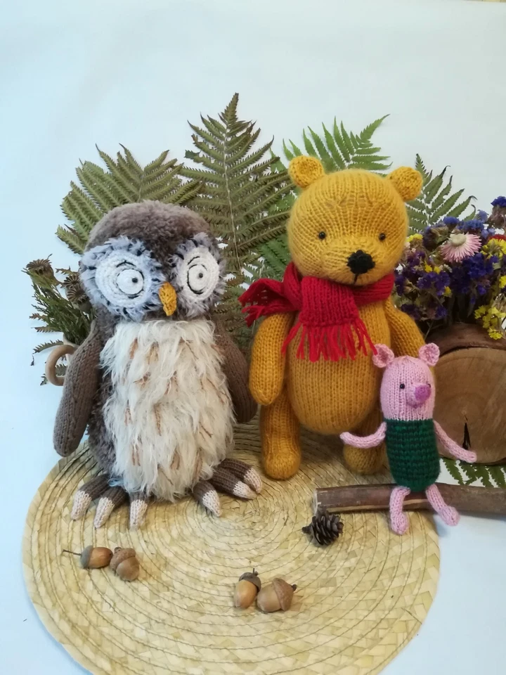 Knitting patterns Winnie the Pooh Piglet Owl Kanga from the book about Pooh - Image 2 of 4