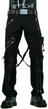 TRIPP BONDAGE STRAPS ZIPPER GOTHIC PUNK EMO BLACK GOTH JEANS PANTS IS674M