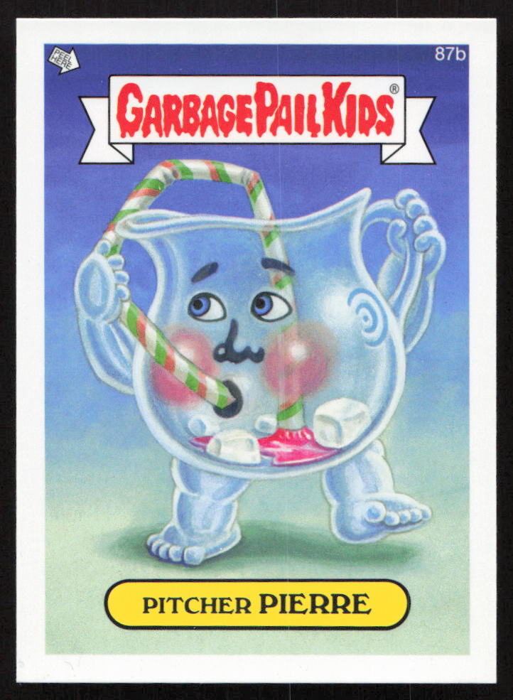 Pitcher PIERRE #87b Garbage Pail Kids 2013 Mini trading card — raw and PSA graded price guide