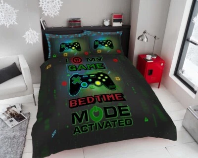 GAVENO CAVAILIA Children Gamer Gaming Duvet Quilt Cover Boys Kids Game Bedding Set Luxury Single