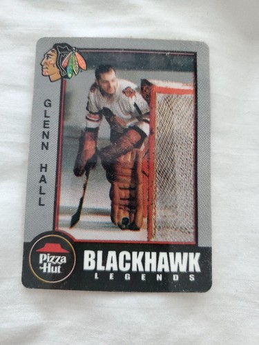 Vintage 1998 Pizza Hut Chicago Blackhawks Legends Glenn Hall #1 HOF Card  - Picture 1 of 2