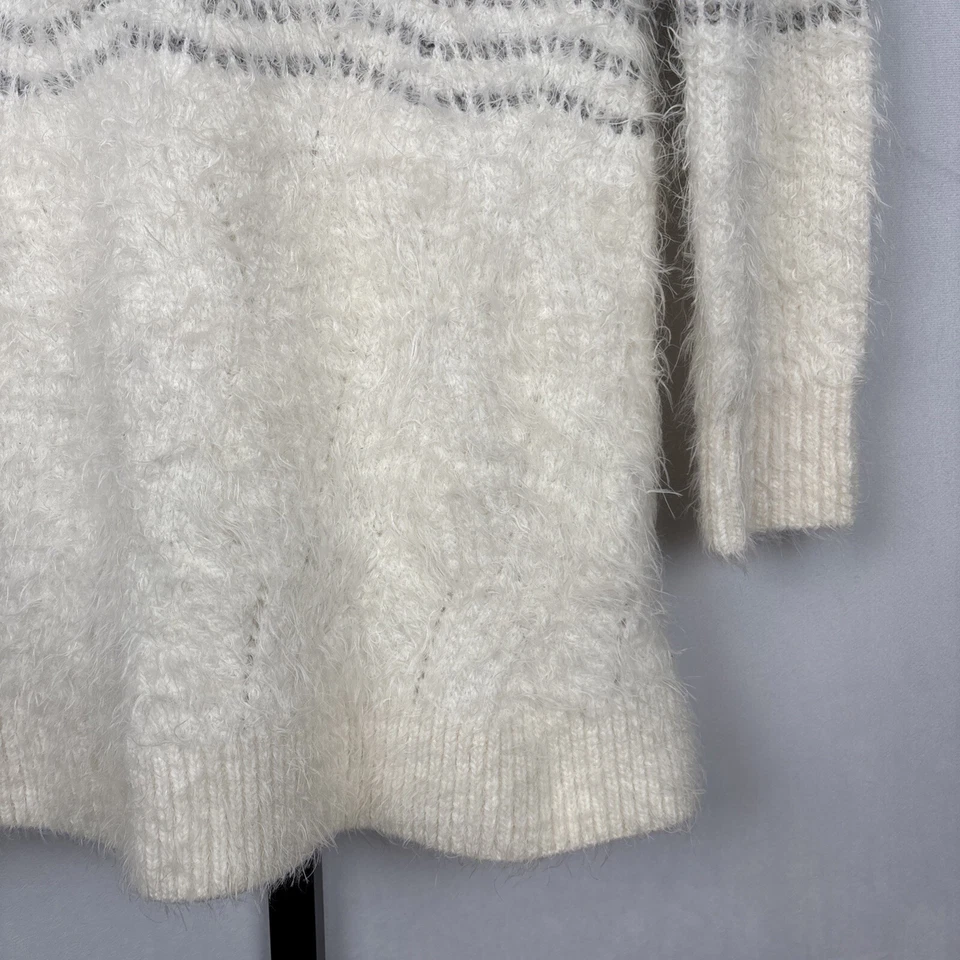 Sleeping on Snow Anthropologie Alpaca Wool Blend Eyelash Sweater L Cream Cozy - Image 4 of 4