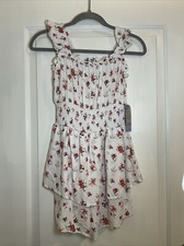 Justify Womens Dress NWT Size S White Floral 