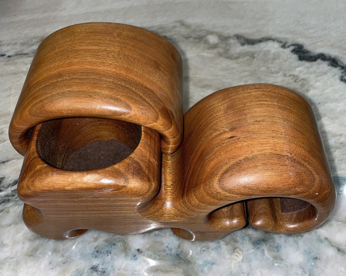 VINTAGE FRED MARILYN BUSS FRENCH WALNUT WOOD WOODEN BOX CALIFORNIA