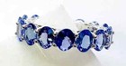 HSN Colleen Lopez Sterling Silver Oval Tanzanite Eternity Band Ring Size 5 — photo 1