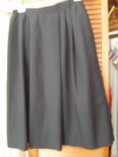 Ladies Vintage Black Wool Blend Skirt, Size 16, Washable. Excellent Condition