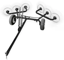 60 Inch V Shaped Steel Tow behind Acreage Rake Lawn Sweeper with Pin Style Hitch