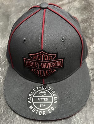 Harley-Davidson Bar & Shield Baseball Fitted Hat Cap Size 7 1/4