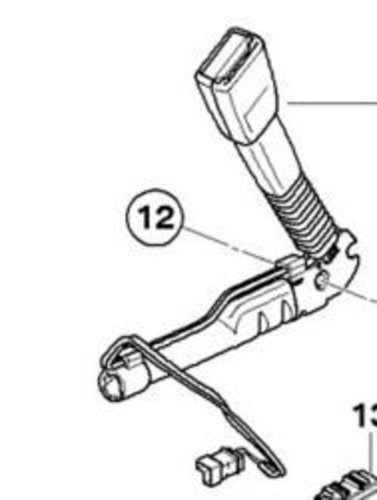 1) DH -37 BMW 72119119542 OEM Used SEAT BELT BUCKLE FRONT RIGHT TESTED ASSEMBLY - Picture 5 of 6