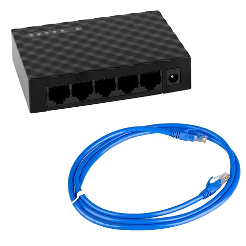 Gigabit Network Switch Hub RJ45 5 Port 1000Mbps CAT6 Wired Cable for PC Laptop