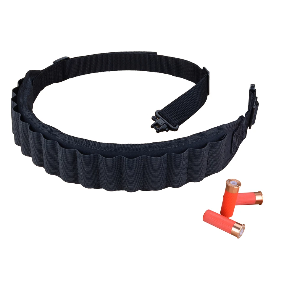 Black Shotgun Sling with 15 Shell Holder, 2 Point Non-Slip Adjustable Sling - Image 4 of 4