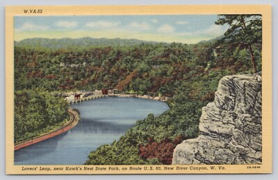 Postcard Lovers Leap New River Canyon West Virginia
