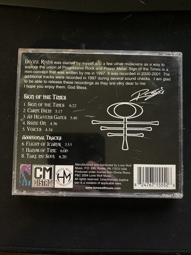 Divine Ruins - Sign of the Times (CD, 2004) Heavy Metal/Prog Rock - Bild 3 von 3