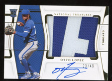 Otto Lopez 2022 National Treasures Auto Rookie Patch Relic Serial #d 23/49