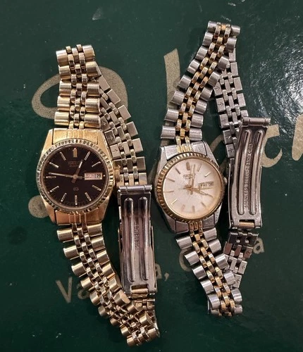 VINTAGE Lot of 2 SEIKO DAY / DATE LADIES Quartz SQ 3E23 *PARTS or REPAIR