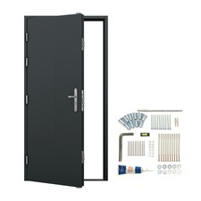 Steel Security Personnel Door - Anthracite Grey - 19 Locking Pts | Latham's