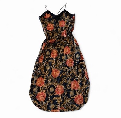 Vintage 90s Designer Silky Floral Dainty Print Slip Nightgown Whimsigoth Natori