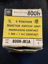 New Allen-Bradley 800H-JR2A New 30mm Selector Switch 3 Pos Mnt 1no 1nc