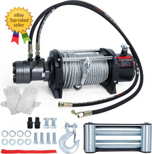 15000lbs Hydraulic Winch Steel Cable 0.4in X 78ftgear Ratio 36 1hydraulic Moto