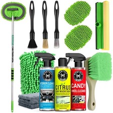 Car Wash Kit, Car Cleaning Kit with Long Handle Car Wash Brush, Car Wash Soap...