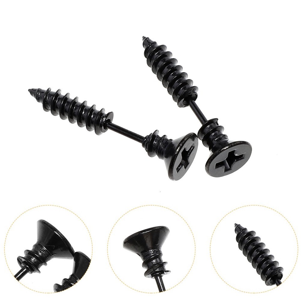 1 Pair Screw Ear Studs Stainless Steel Punk Screw Earrings Cartilage ...