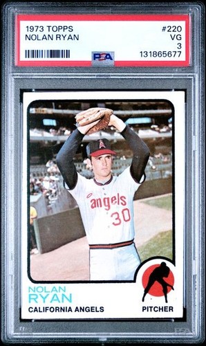1973 Topps #220 Nolan Ryan California Angels HOF PSA 3 VG Just Graded