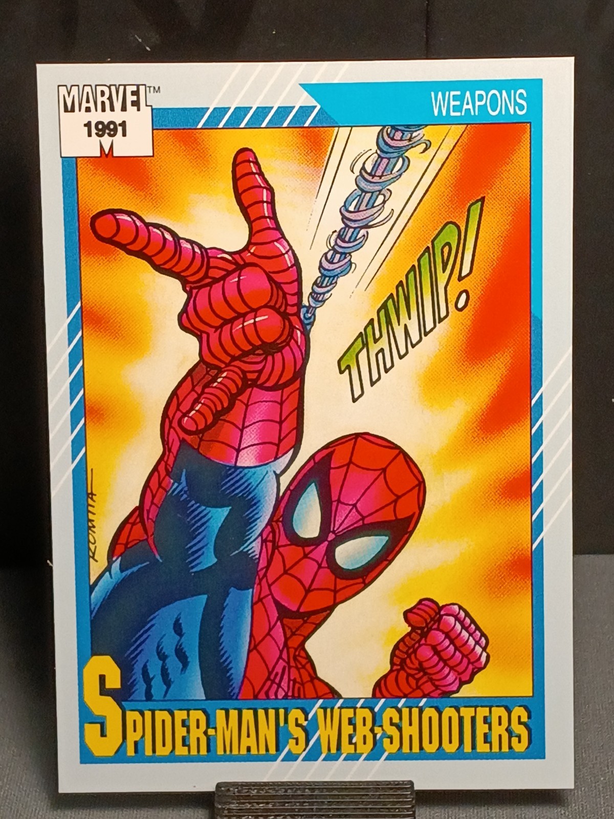 Vintage 1991 Impel Marvel Universe Weapons #131 Spiderman’s Web-Shooters