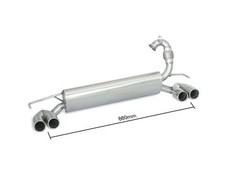 Ragazzon Edelstahl Sportauspuff je 2x70mm für Smart Fortwo Typ 453 0.9l 1.0l